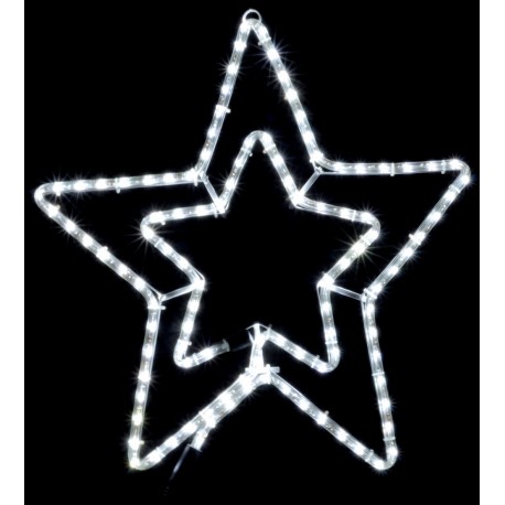 Уличная гирлянда DELUX MOTIF STAR (звезда) 0,54m белая IP44 EN