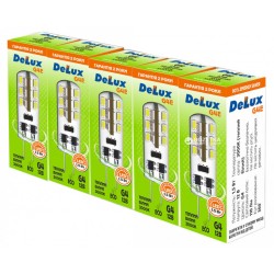 Набор светодиодных ламп Delux G4E 1,5 Вт 3000K 12В G4 (1+1+1+1+1)