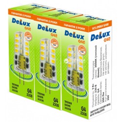 Набор светодиодных ламп Delux G4E 3 Вт 3000K 220В G4 (1+1+1)