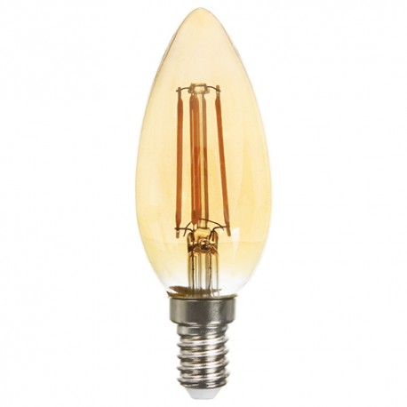 Светодиодная лампа Feron LB-158 C37 золото 230V 6W 600Lm E14 2200K