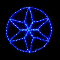 Уличная гирлянда DELUX MOTIF STAR (звезда) 0,6m синяя IP44 EN