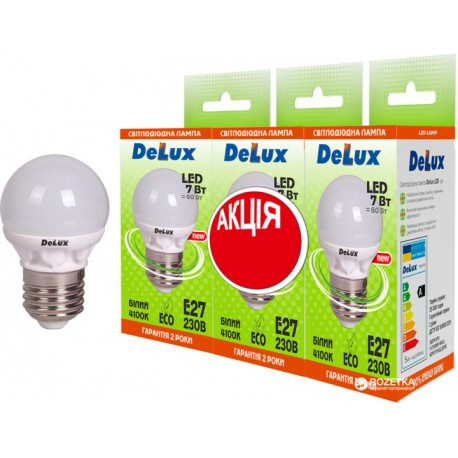 Набор светодиодных ламп Delux BL50P 7 Вт 4100K 220В E27 (1+1+1)