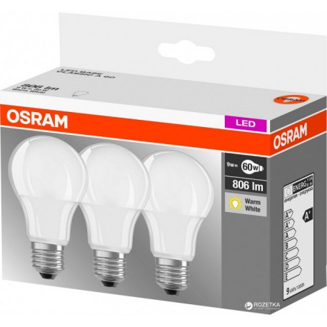 Светодиодная лампа Osram BASECLA60 9W/827 220-240VFR E27 FS3
